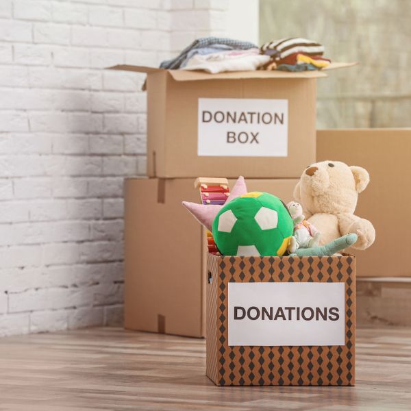 donation decluttering picture